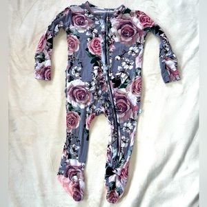 Posh Peanut Daphne ruffled one-piece pajamas
